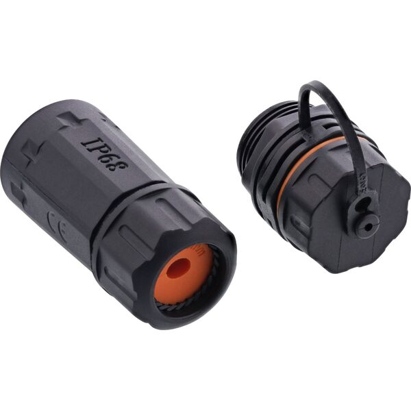 InLine InLine® Patch cable connector set Cat.6A, waterproof IP68, connector for industrial applications, with dust cap