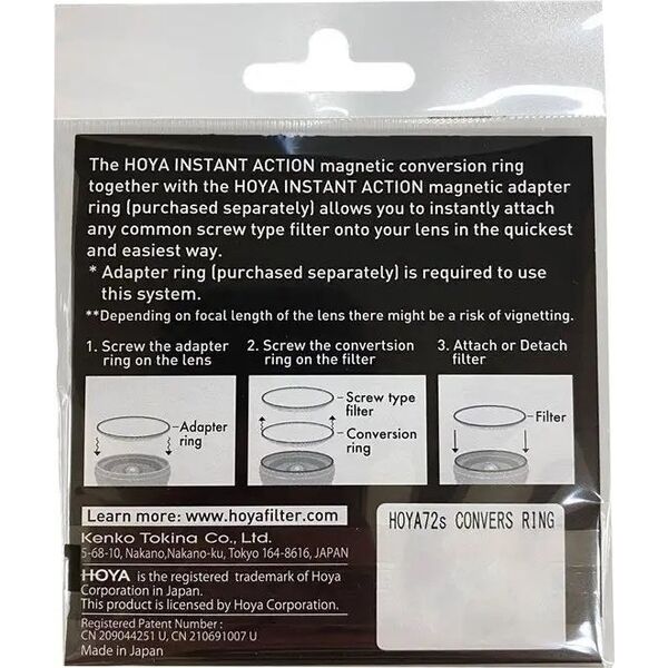 Hoya Instant Action Conversion Ring 49mm