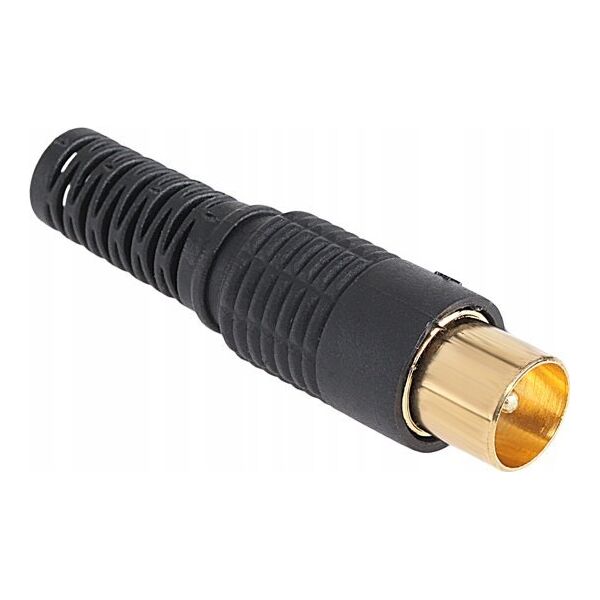 Cabletech Wtyk anten TV długi złoty Cabletech
