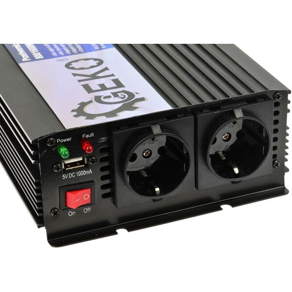 Przetwornica Geko Przetwornica napięcia 12V/230V 800/1600W (4)