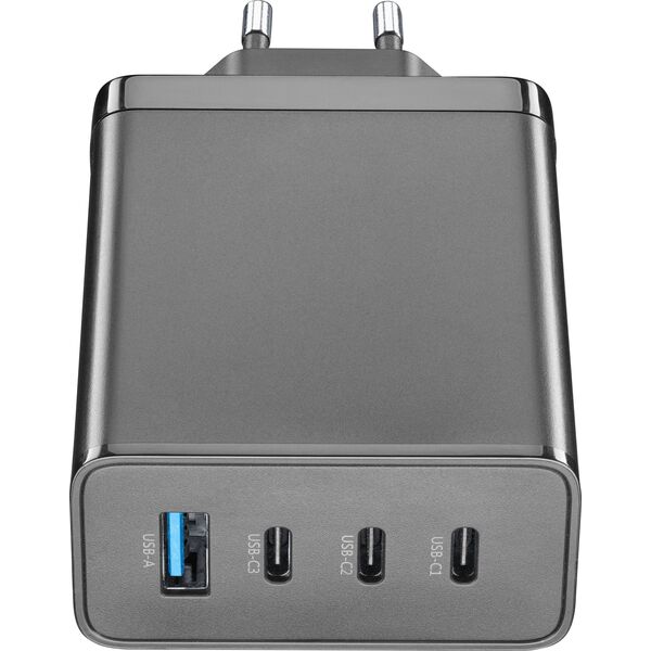 Ładowarka Cellular Line Cellularline Multipower Nano 100W Reiselader 4 Port GaN Black