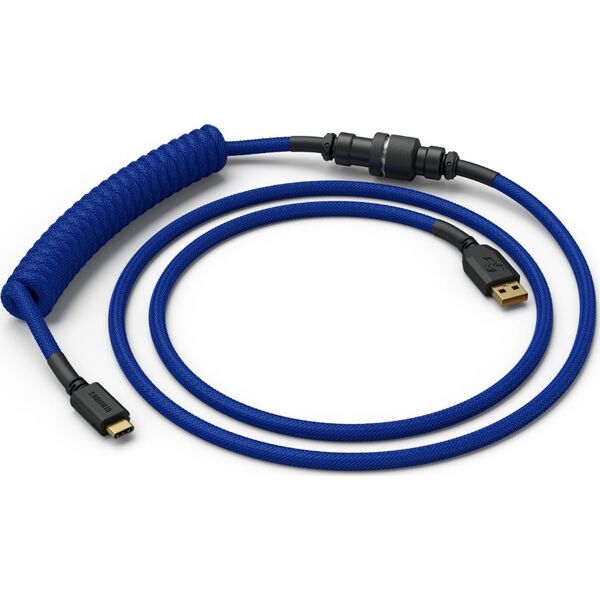 Kabel USB Glorious PC Gaming Race USB-A - USB-C 1.36 m Niebieski (GLO-CBL-COIL-COBALT)