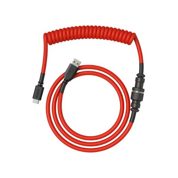 Kabel USB Glorious PC Gaming Race USB-A - USB-C 1.36 m Czerwony (GLO-CBL-COIL-RED)