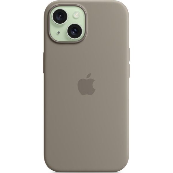 Apple Etui Apple silikonowe z MagSafe do iPhone 15 popielaty brąz