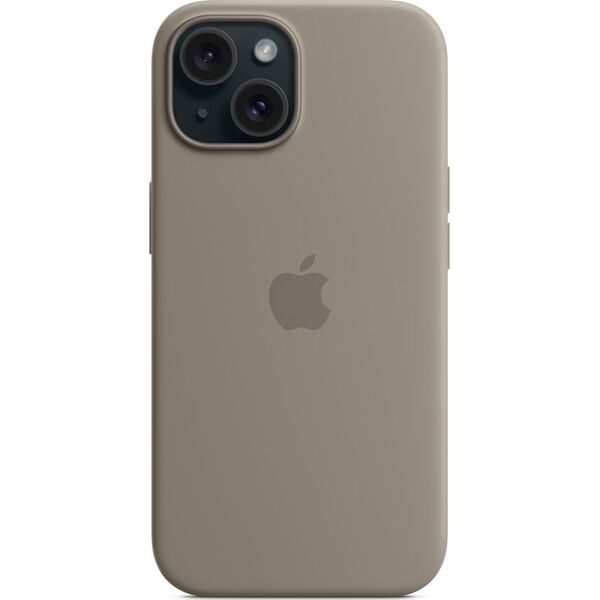 Apple Etui Apple silikonowe z MagSafe do iPhone 15 popielaty brąz