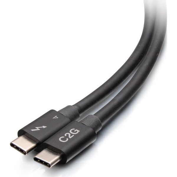 Kabel USB C2G C2G 6ft Thunderbolt 4 USB C Active Cable - USB C to USB C - 40Gbps - M/M - Thunderbolt-Kabel - 24 pin USB-C (M) zu 24 pin USB-C (M) - USB 3.2 / DisplayPort 2.1 / Thunderbolt 4 - 30 V - 1.83 m - USB-Stromversorgung (100 W), Support von 8K 60