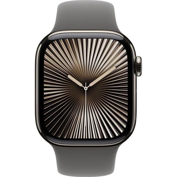 Smartwatch Apple APPLE Watch Series 10 GPS + Cellular 46mm Natural Titanium Case with Stone Grey Sport Band - S/M