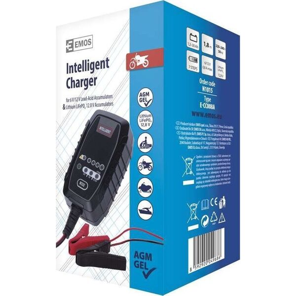 Car battery charger 6/12V 0.8A 1.2-30Ah