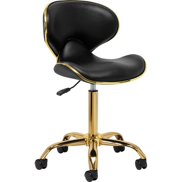 Gabbiano taboret kosmetyczny Q-4599G Złoto Czarny