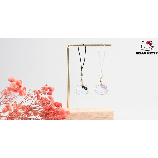 Hello Kitty zawieszka HKCPMKHP Phone      Strap różowy/pink Charm Kitty Head