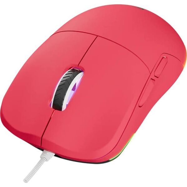 Rampage BLINK myszka gamingowa przewodowa USB, 12800 DPI, RGB, sensor optyczny, różowa