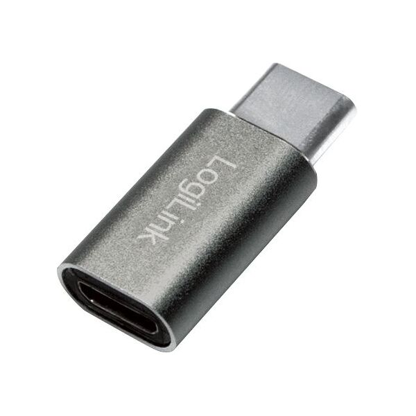 Adapter USB LogiLink USB-C - microUSB Srebrny  (AU0041)