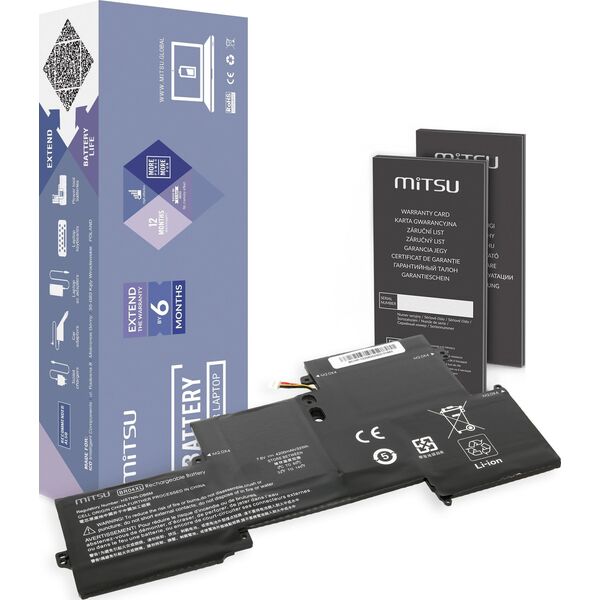 Bateria Mitsu Bateria BR04XL do HP EliteBook Folio 1020 G1
