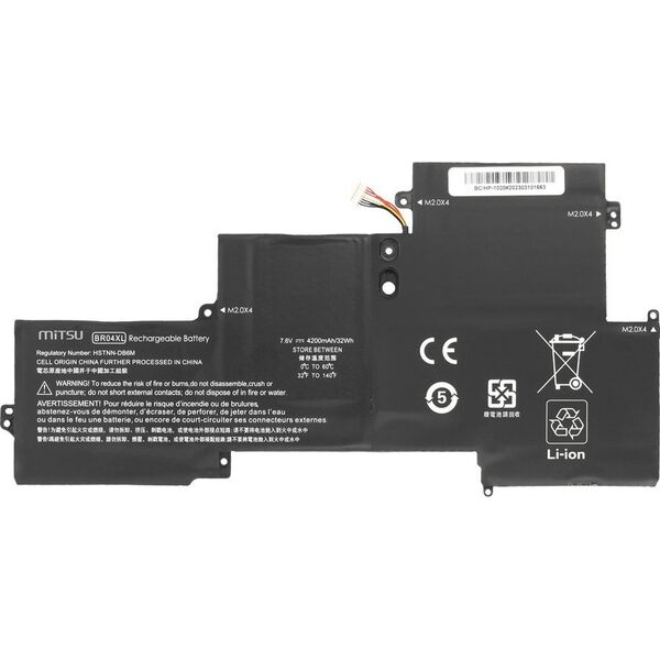 Bateria Mitsu Bateria BR04XL do HP EliteBook Folio 1020 G1