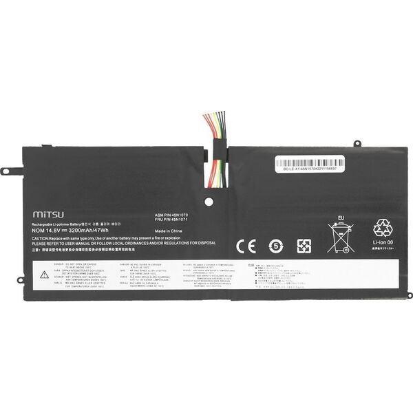 Zasilacz do laptopa Mitsu Bateria 45N1070 do Lenovo Thinkpad X1 Carbon