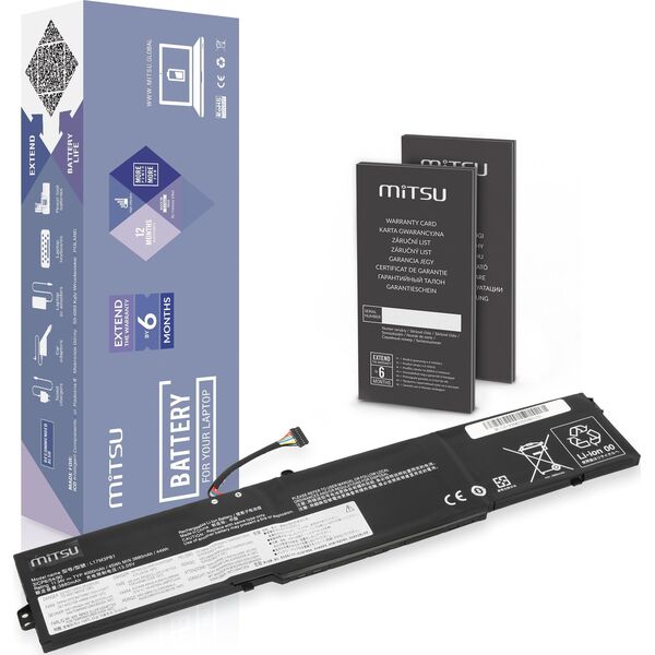 Bateria Mitsu Bateria L17M3PB1 do Lenovo IdeaPad 330-15ICH 17ICH