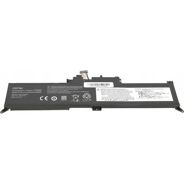 Bateria Mitsu Bateria 00HW027 01AV434 do Lenovo ThinkPad Yoga 260 370 X380
