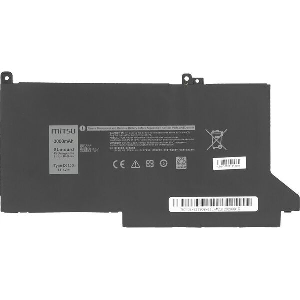Bateria Mitsu Bateria DJ1J0 C27RW do Dell Latitude 7280 7290 7380 7390 7480 7490 - 11.4V