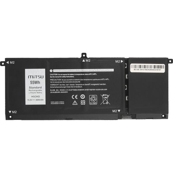 Bateria Mitsu Bateria H5CKD do Dell Inspiron 5400 5401 5402 5406 5501 5508