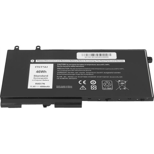 Bateria Mitsu Batereia R8D7N do Dell Latitude 5410 5411 5500 Precision 3541 3550 - 11.4V