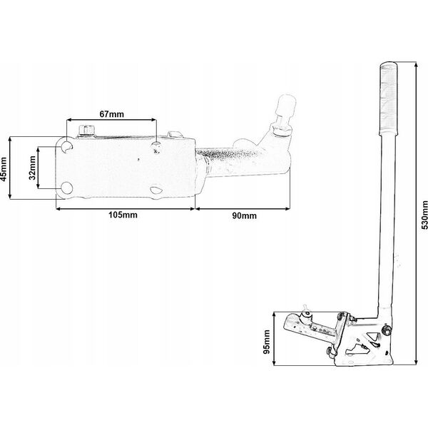 Mtuning_A Hydrauliczny hamulec ręczny ODESA CNC Pionowy Odwrócona Pompa