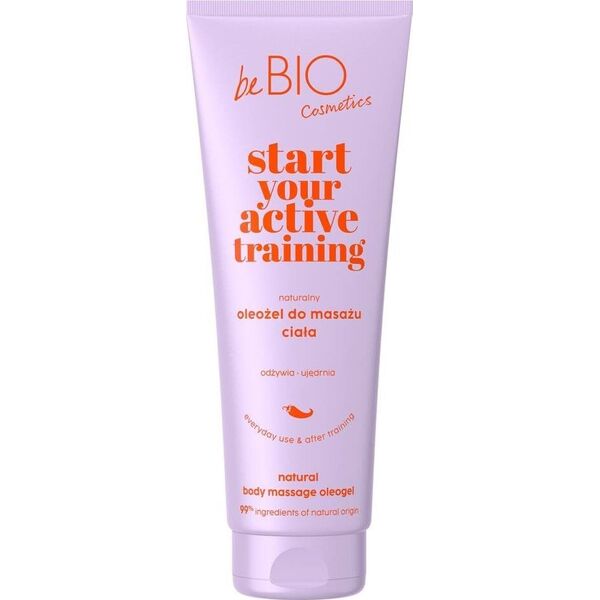 beBIO Start Your Active Training naturalny oleożel do masażu ciała 250ml