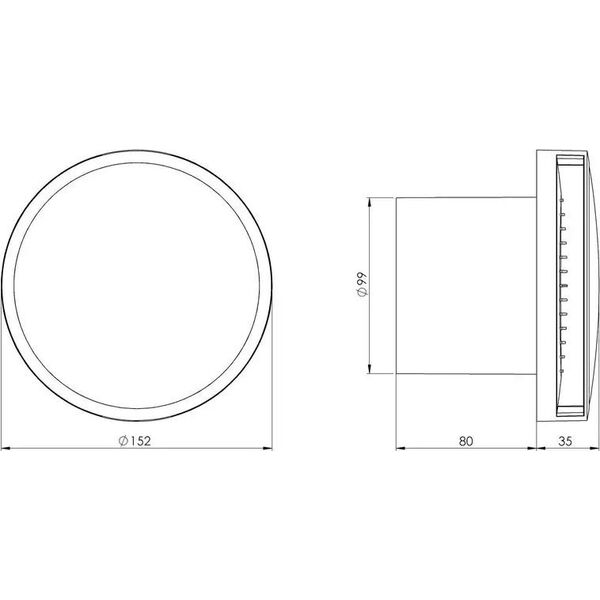 Europlast EXHAUST VENTILATOR EAT100 D100 MM
