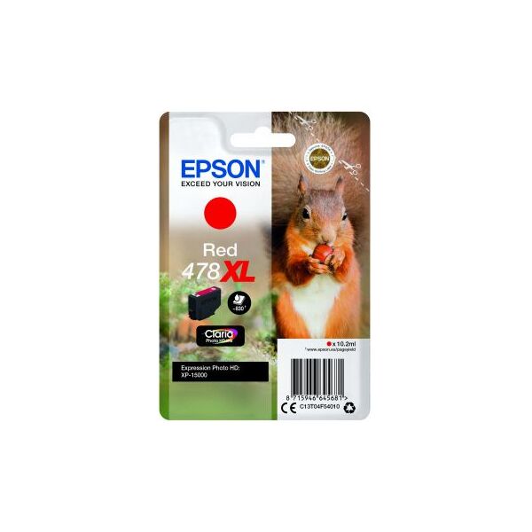 Tusz Epson Oryginalny tusz 478XL Claria Photo HD, red (C13T04F54010)