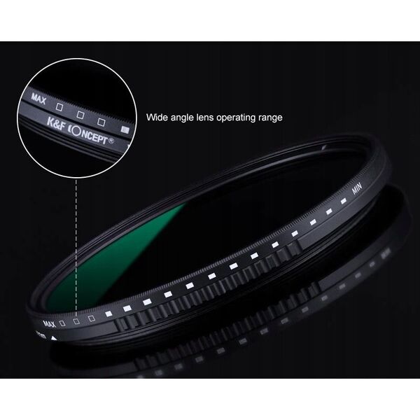 Filtr K&F Filtr ND 82mm REGULOWANY szary FADER ND8-ND2000 KF () - 101386