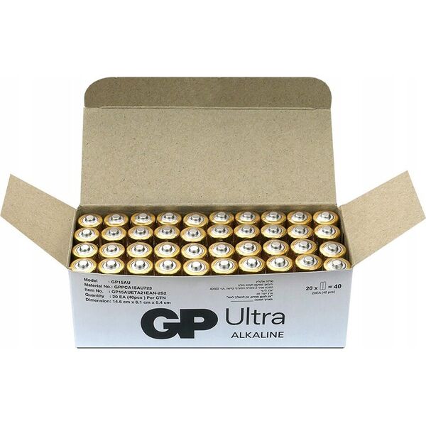 GP Recyko Bateria alkaliczna AA / LR6 GP Ultra Alkaline G-TECH - 40 sztuk