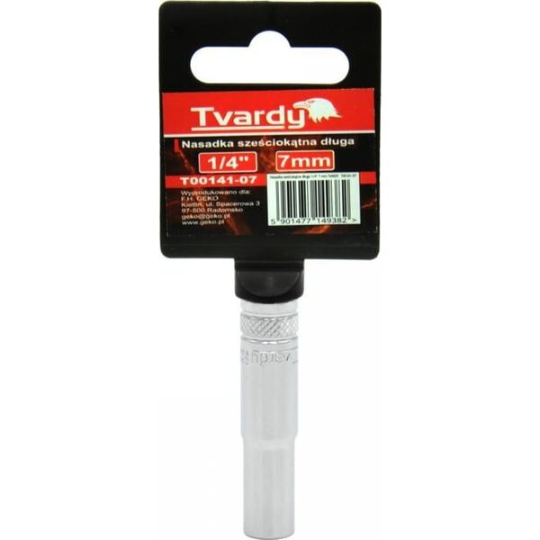 Geko NASADKA SZEŚCIOKĄTNA DŁUGA 1/4" 7 MM TVARDY (10/100) T00141-07 GEKO