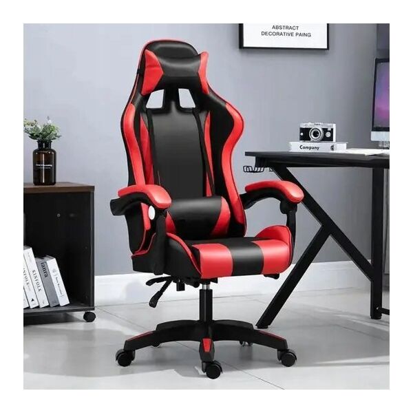 Krzesło biurowe ExtraLink EXTRALINK GAMING FOTEL GAMINGOWY BIUROWY OBROTOWY KUBEŁKOWY CZARNO-CZERWONY G-522