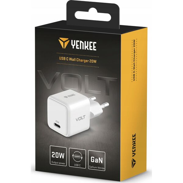 Ładowarka Yenkee Ładowarka sieciowa USB C 20W 3A Power Delivery 3.0 QC 3.0 Biała