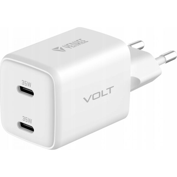 Ładowarka Yenkee Ładowarka sieciowa USB C 2x18W 3A Power delivery 3.0 QC3.0 Biała