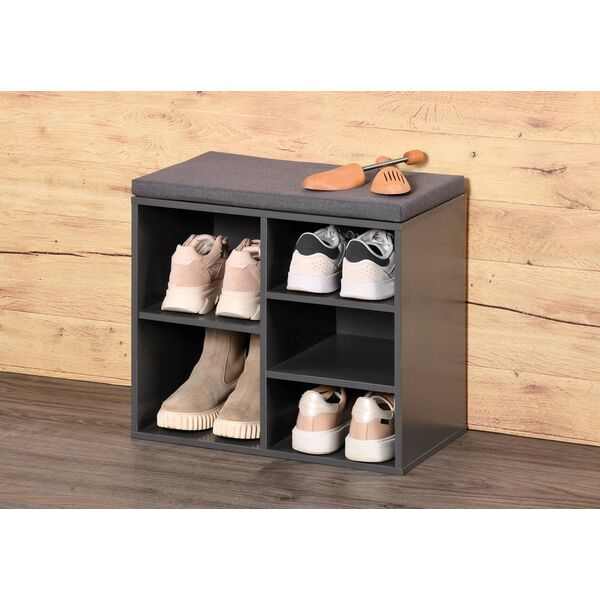 Kesper Szafka na buty z siedziskiem, 5 przegródek, MDF, Kesper