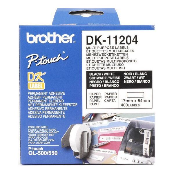 Brother taśma DK-11204 (black on white)