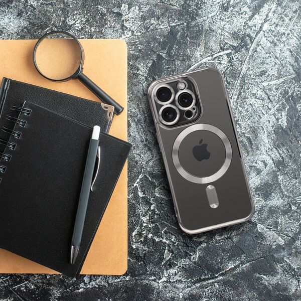 OEM Futerał ELECTRO MAG COVER kompatybilny z MagSafe do IPHONE 15 Pro Max tytanowy szary