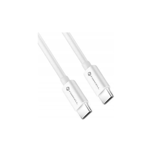 Kabel USB ForCell FORCELL F-ENERGY C339 kabel Typ C do Typ C PD QC4.0 5A 100W 1 m biały
