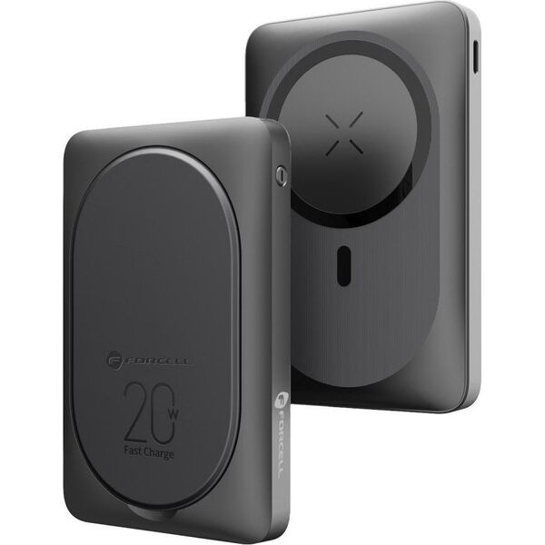 Powerbank ForCell FORCELL F-ENERGY F10K2 MagStand powerbank kompatybilny z MagSafe PD QC3.0 5A 20W 10 000 mAh czarny