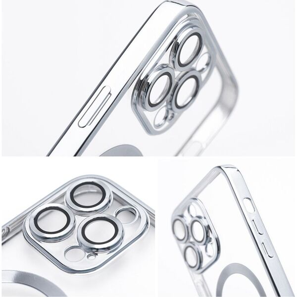 OEM Futerał ELECTRO MAG COVER kompatybilny z MagSafe do IPHONE 14 Pro Max srebrny