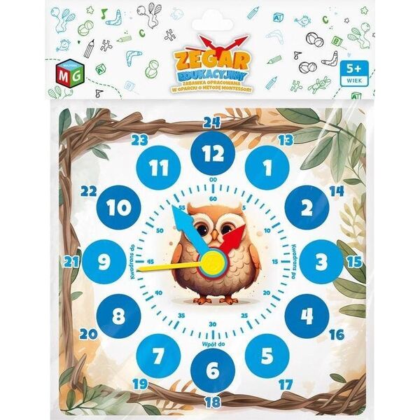 Multigra Zegar edukacyjny Sówka 05198