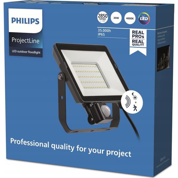 Naświetlacz Philips FLOODLIHGT 30W 4000K 2850LM IP65 PIR