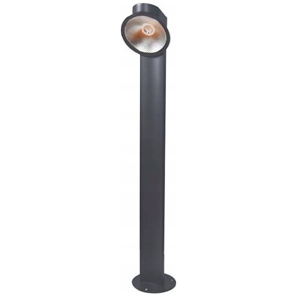 BestService Lumax Vesta LOB203 φωτιστικό δαπέδου όρθιο φωτιστικό κήπου IP54 μοντέρνο εξωτερικό μπολ σωλήνων post tube 1x6W LED 4000K γραφίτης 14063652 5901087214029