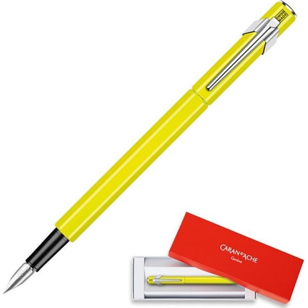 Caran d`Arche Pióro wieczne 849 Fluo Line, M, żółte