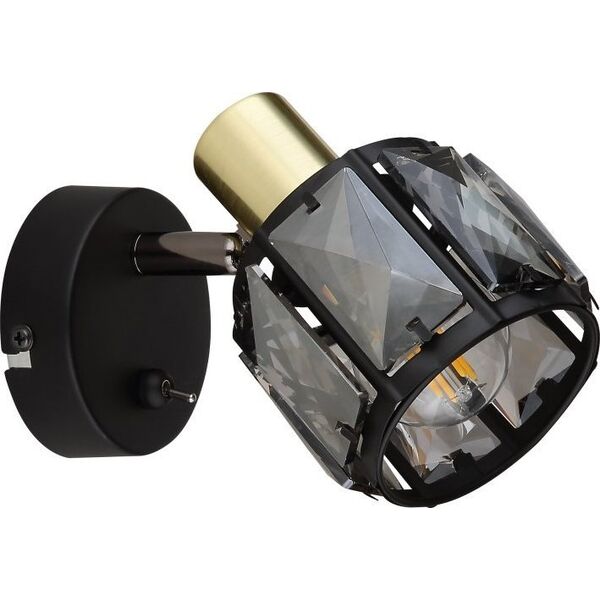 Kinkiet Globo Lampa reflektorowa Indiana 54357-1B kinkiet czarny złoty