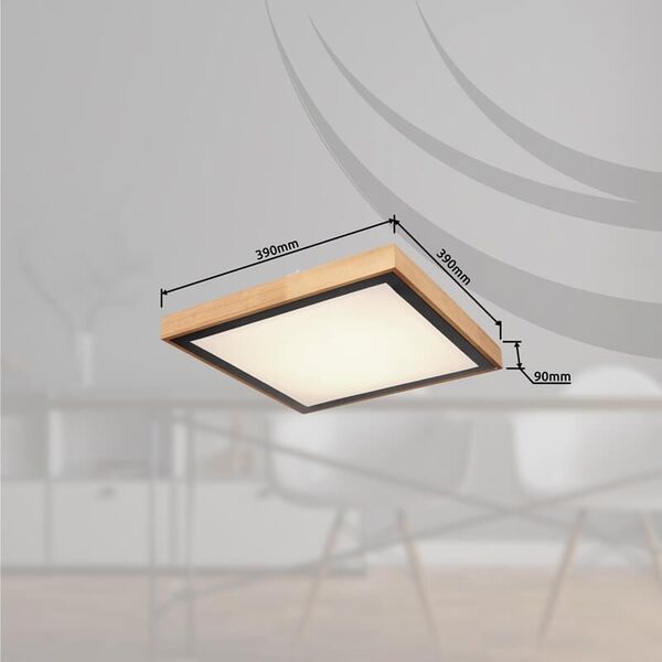 Lampa sufitowa Globo Sufitowa lampa drewniana Bruno 41764-24Q LED 24W eko