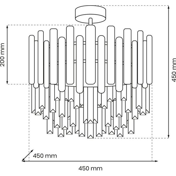 Lampa wisząca Milagro Sufitowa lampa glamour Aspen ML8810 Milagro kryształowa złota