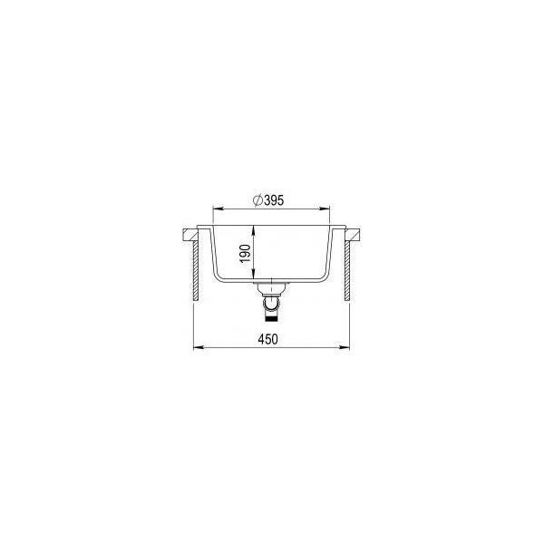 Zlewozmywak Aquasanita Clarus SR100, korek automatyczny, 220 Argent