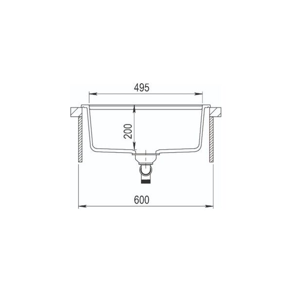 Zlewozmywak Aquasanita Quadro SQQ100, 601 Czarny metalik