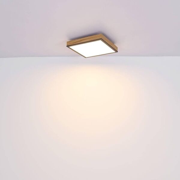Lampa sufitowa Globo Skandynawska LAMPA sufitowa DORO 416080WD3 Globo ekologiczny plafon LED 36W 3000K do gabinetu drewno